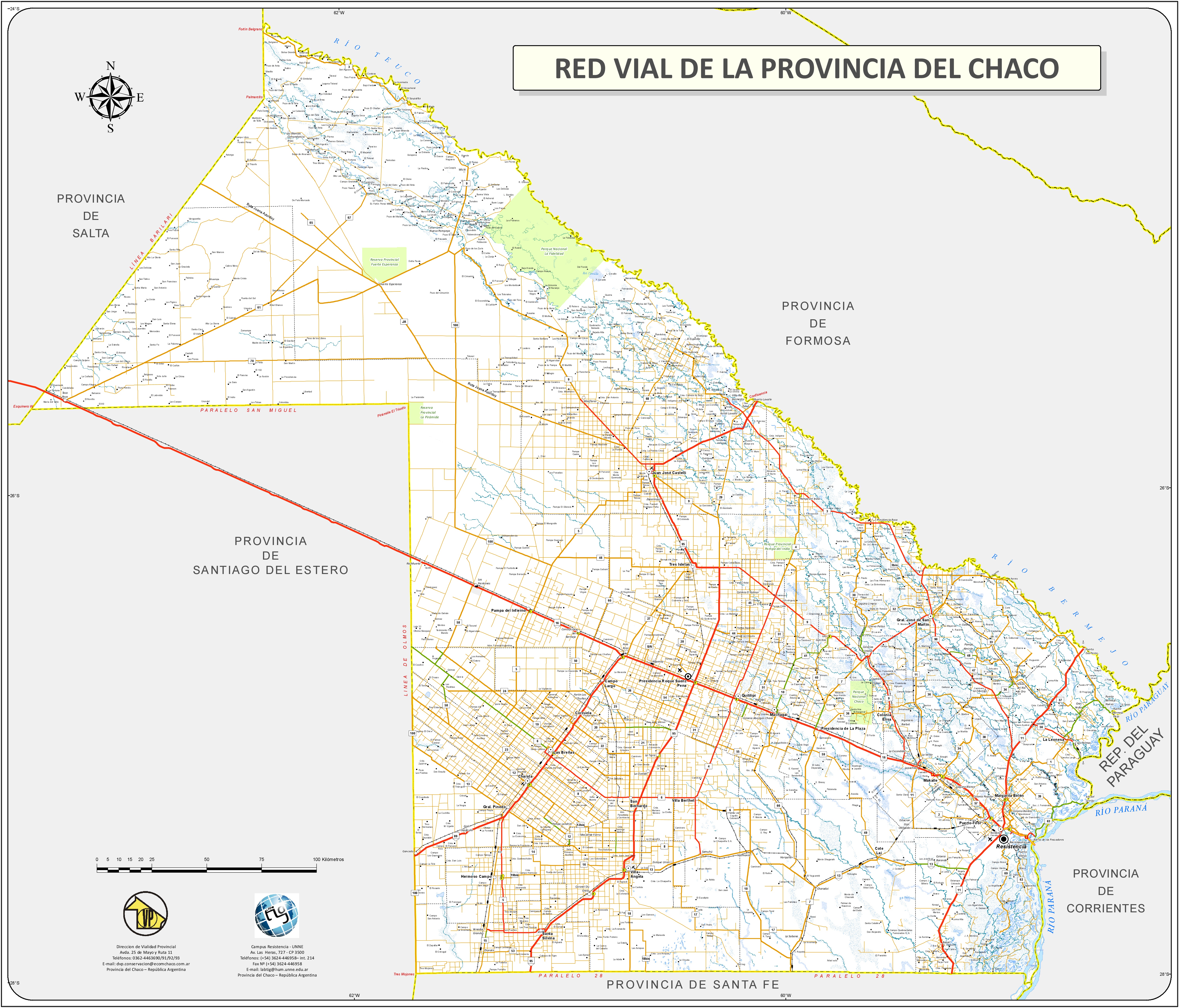 Carreteras de la Provincia del Chaco Argentina Gifex