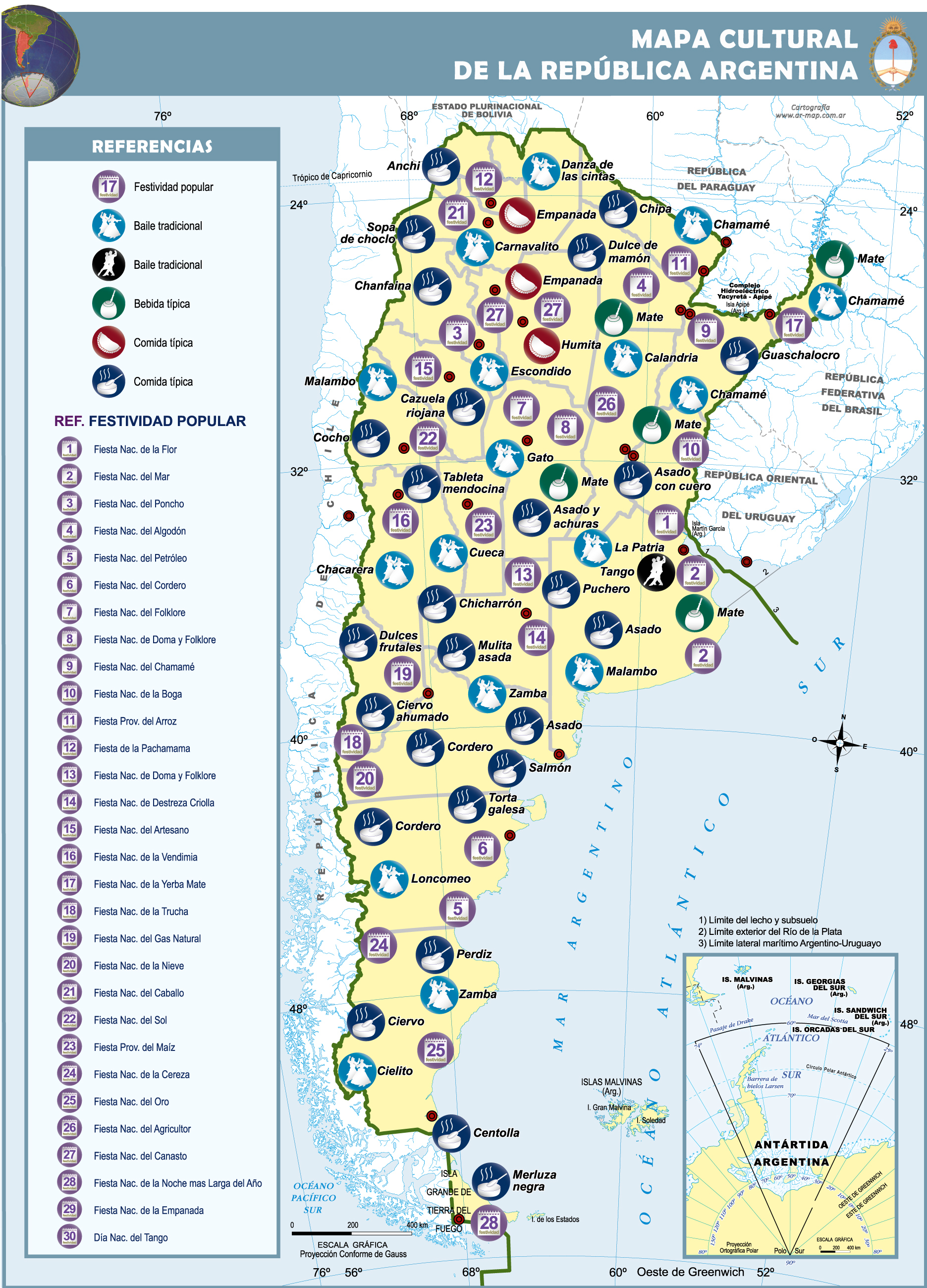 Cultural map of Argentina | Gifex