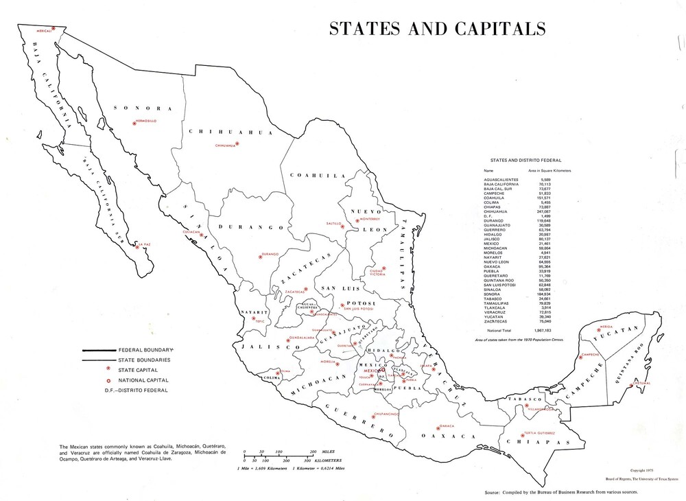 Estados Y Sus Capitales México Tamaño Completo Ex 1289