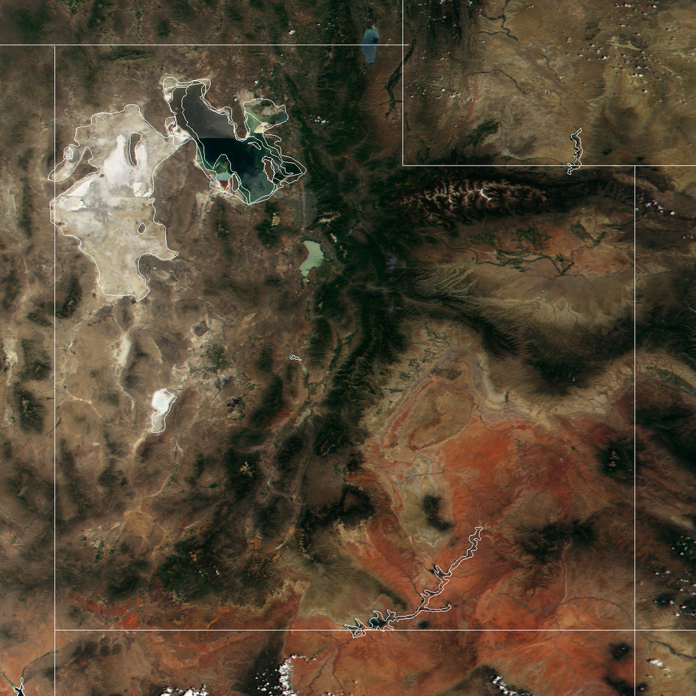 Satellite View Of Utah Satellite Image Of Utah - Full Size | Gifex