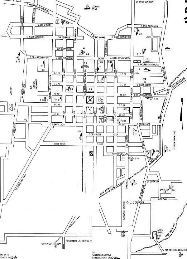 Map Of Antigua Guatemala Full Size Gifex   Map Of Antigua Guatemala 