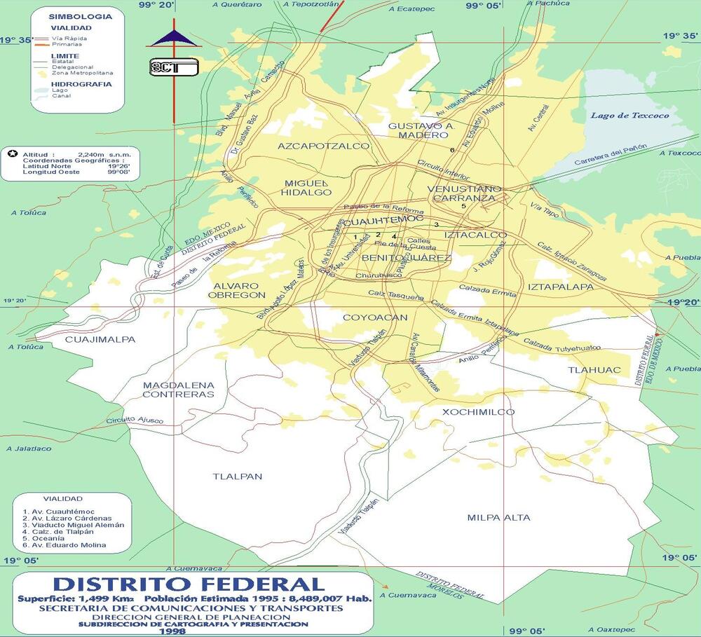 Mapa Ciudad De Mexico 9802