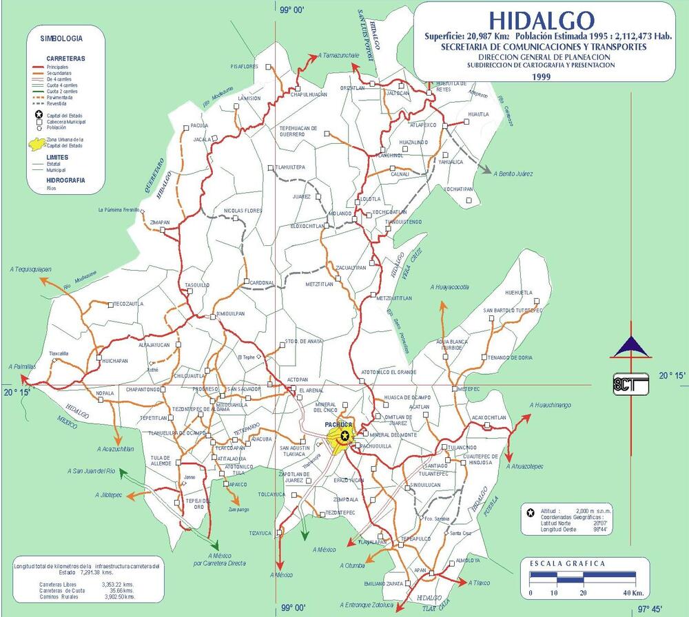 Hidalgo road map 1999 - Full size | Gifex