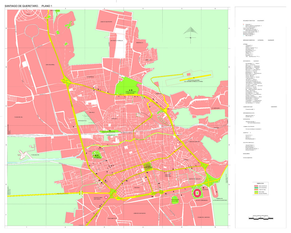 Map of Santiago de Querétaro - Full size | Gifex