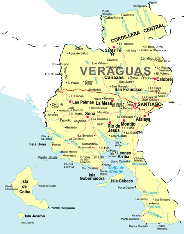 Mapa De Veraguas 7988