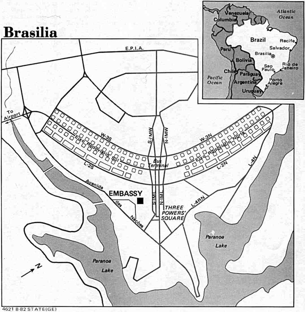 Plan Of Brasilia City Brazil Full Size Ex