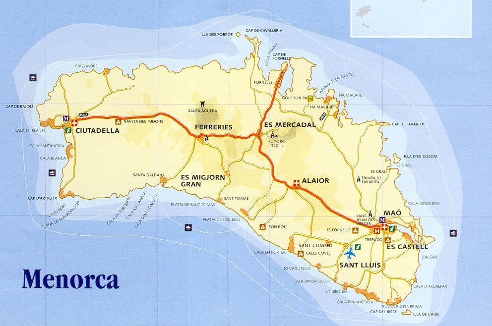 Minorca Island road map - Full size | Gifex