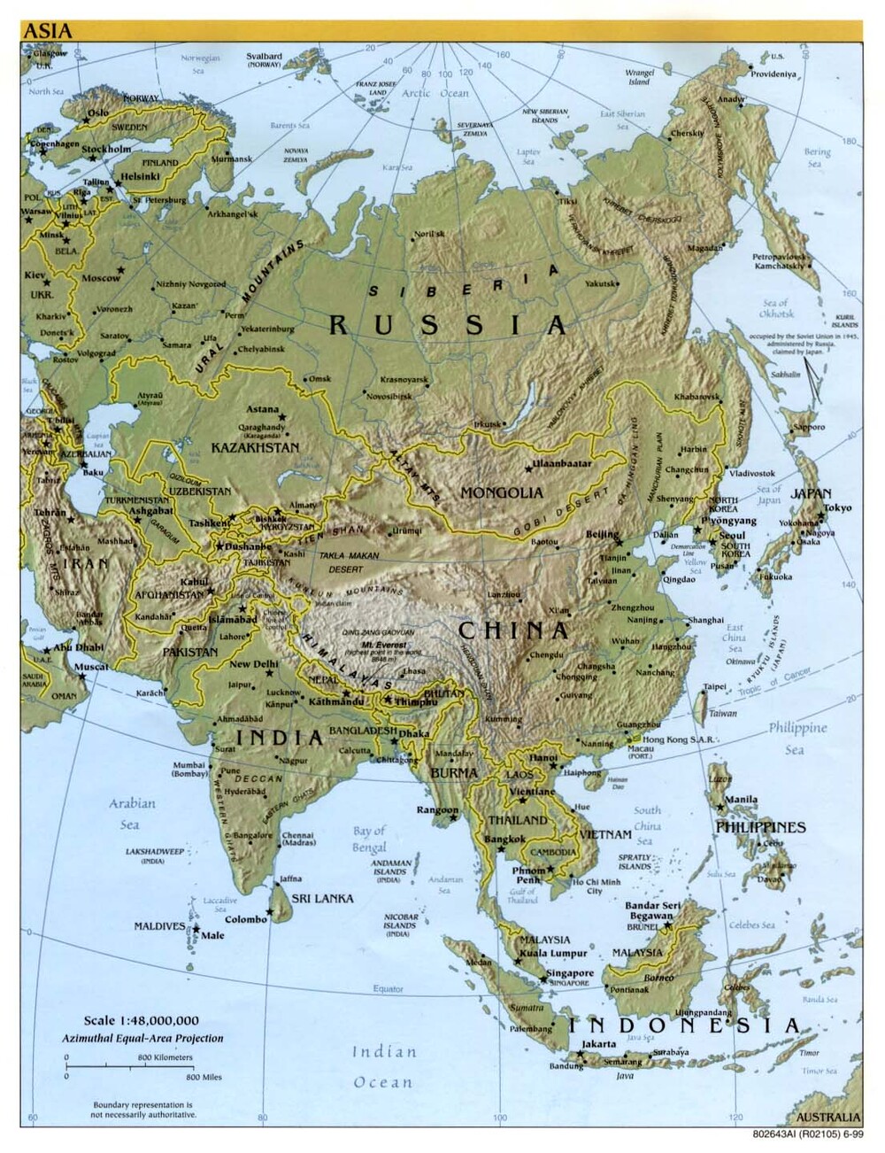 Mapa De Relieve De Asia Tamaño Completo Ex 0225