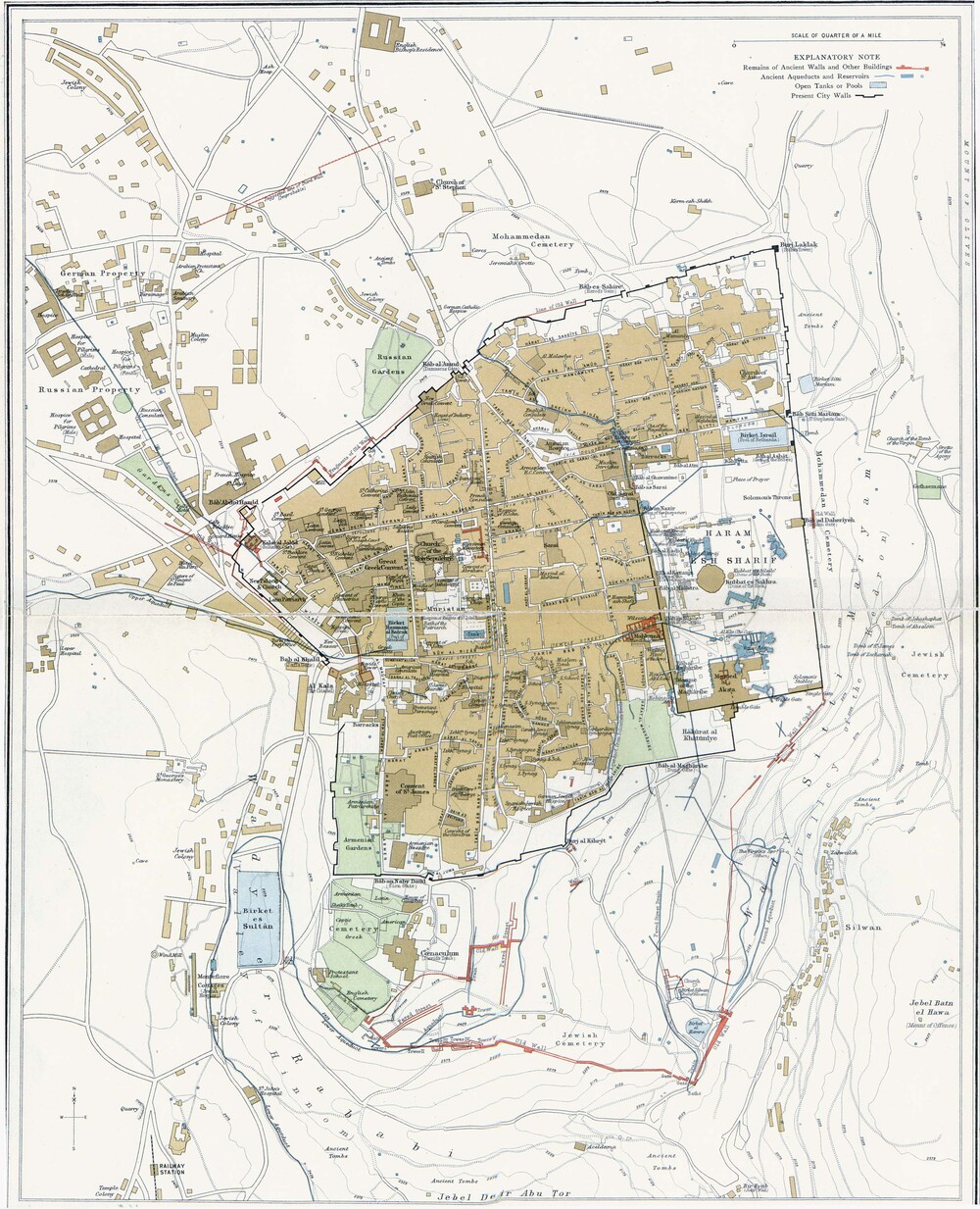 Jerusalem Map 1915 - Full size | Gifex