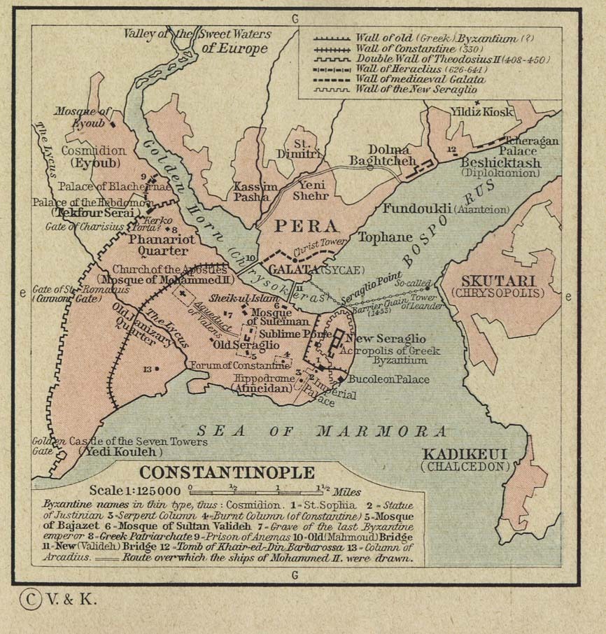 Mapa De Constantinopla Tamaño Completo Ex