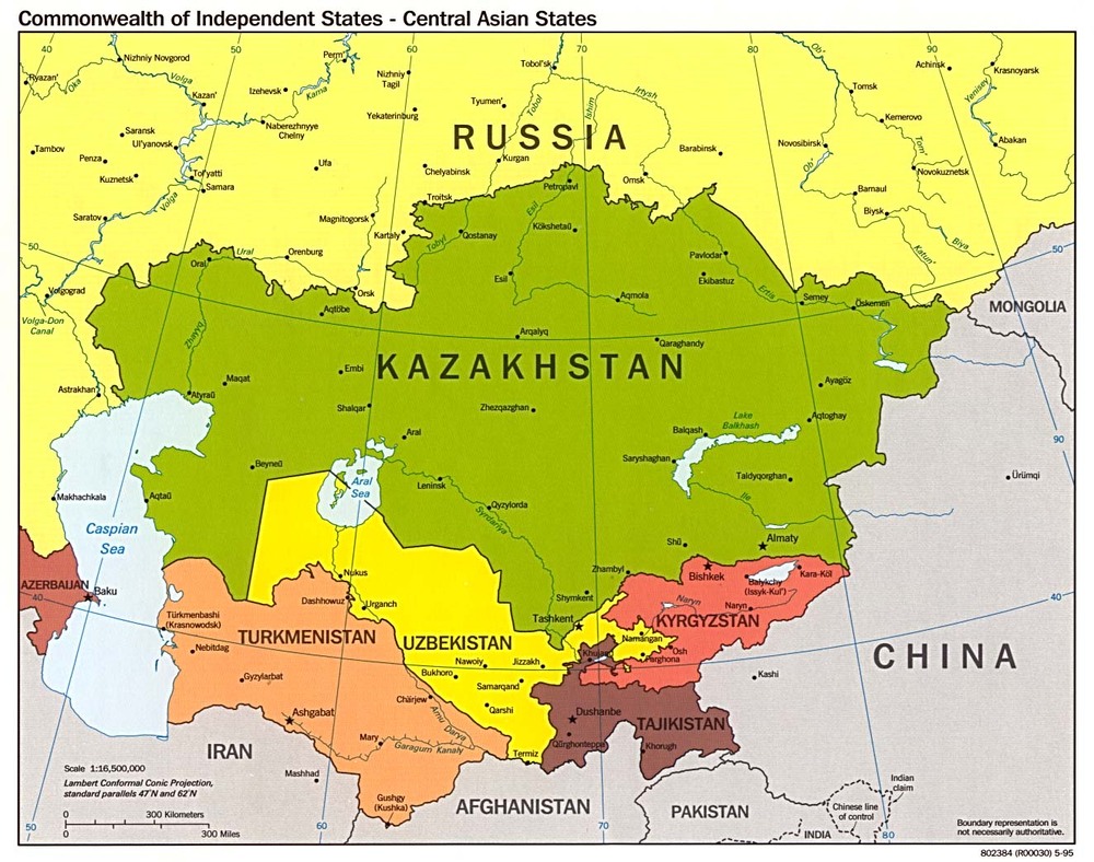 Central Asian countries, Commonwealth of Independent States - Full size ...