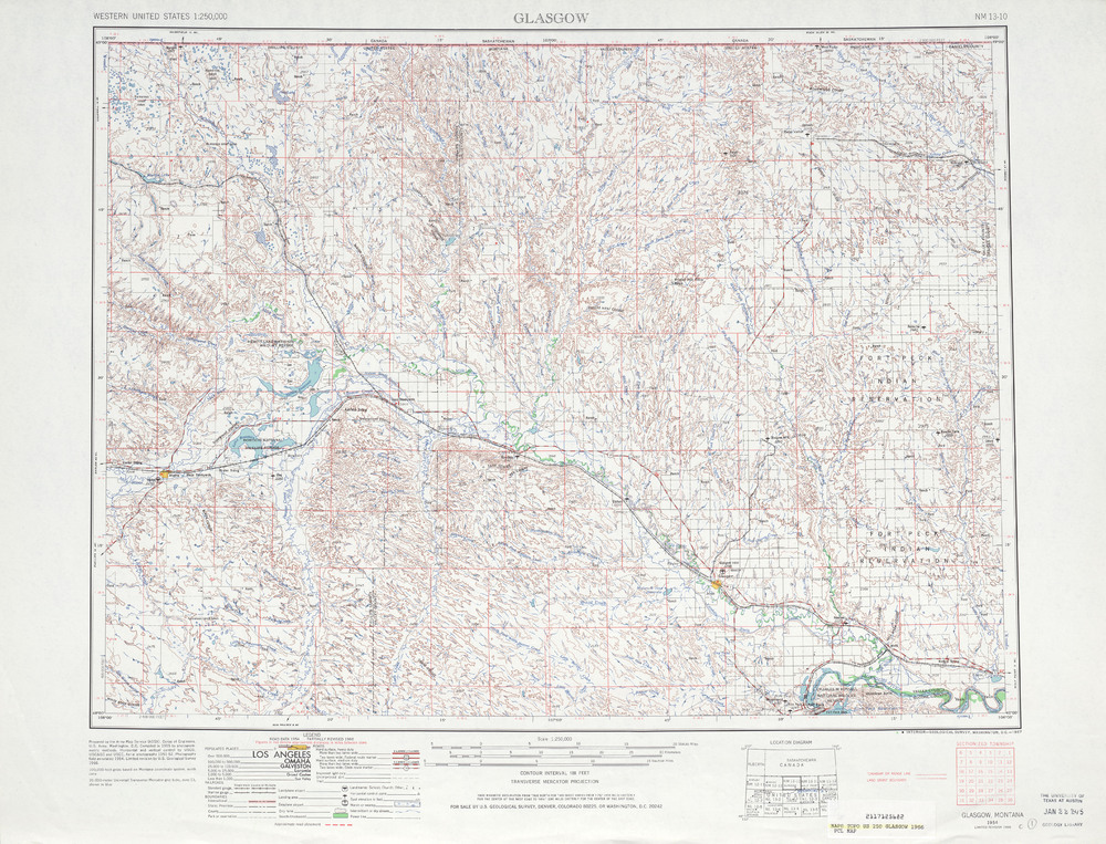 Area around Glasgow in the United States - Full size | Gifex