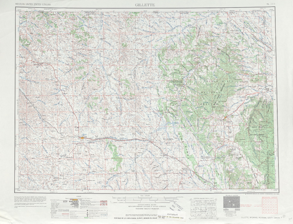 Area around Gillette in the United States - Full size | Gifex