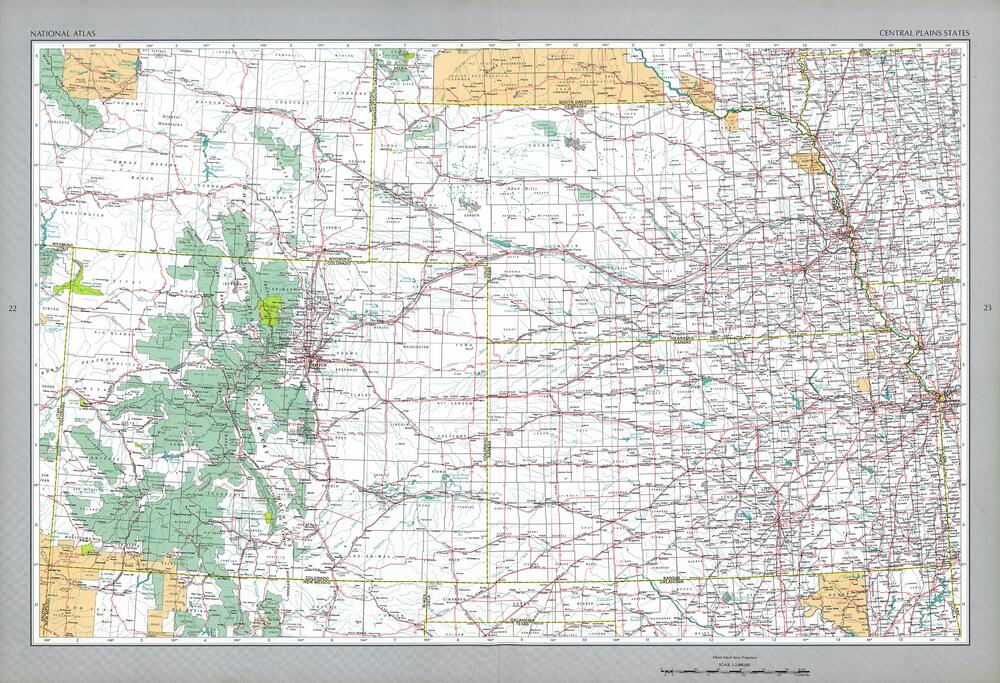 Central Plains States Map, United States Full size Gifex