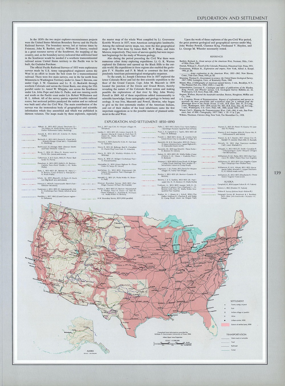 United States Territory Exploration and Settlement 1850 - 1890 - Full ...