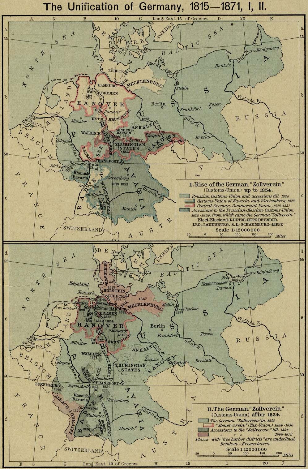 Germany Map 1815 - 1871 - Full size | Gifex