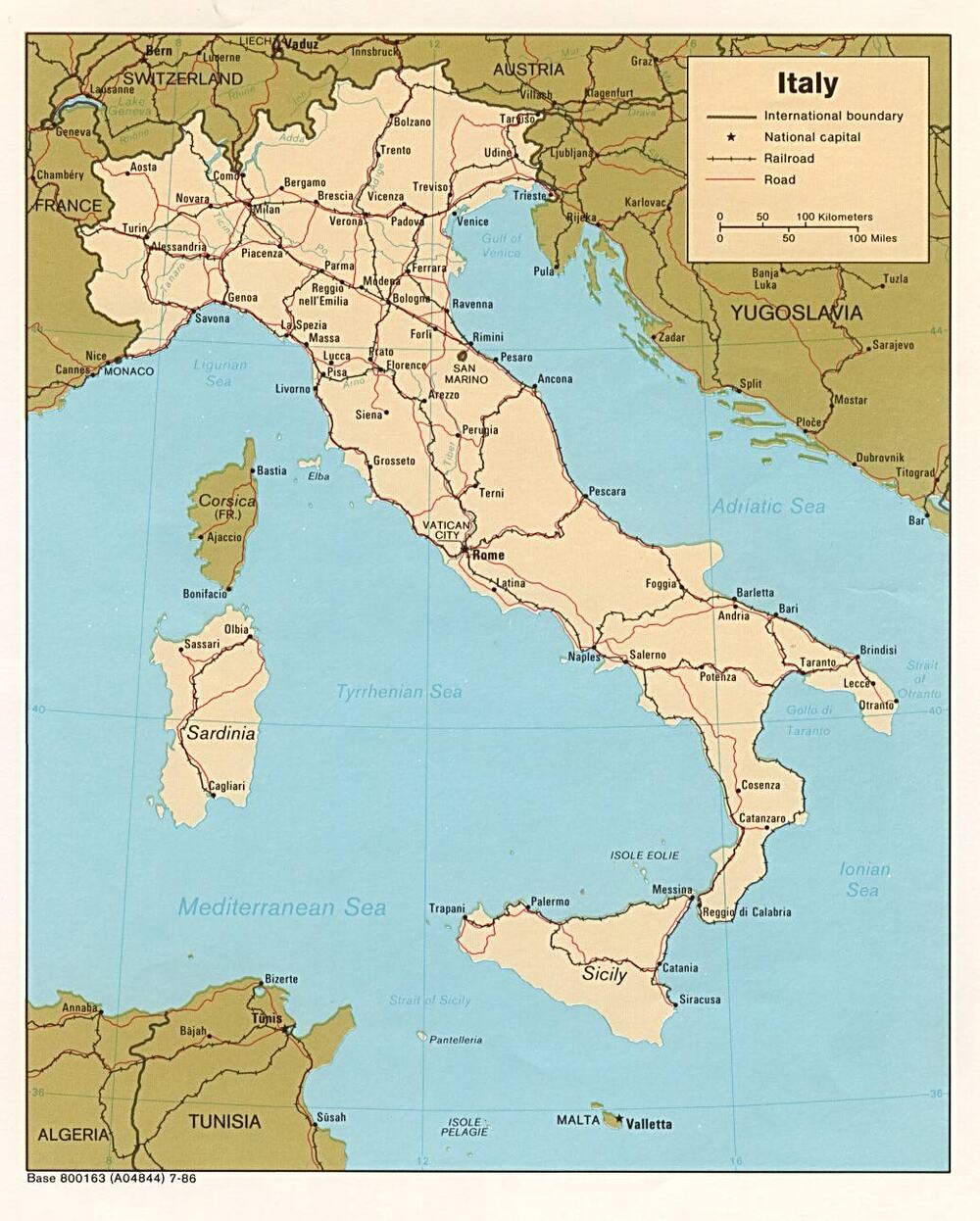 Italy Political Map 1986 - Full size | Gifex