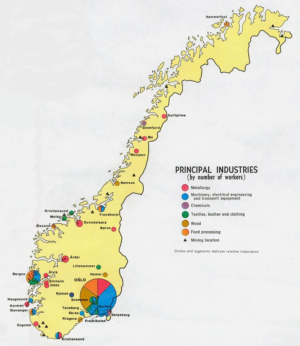 Principales Industrias de Noruega 1971 Tamaño completo Gifex