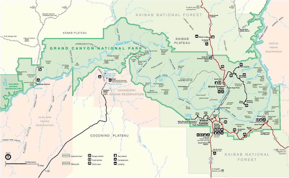 Grand Canyon National Park Map - Full size | Gifex