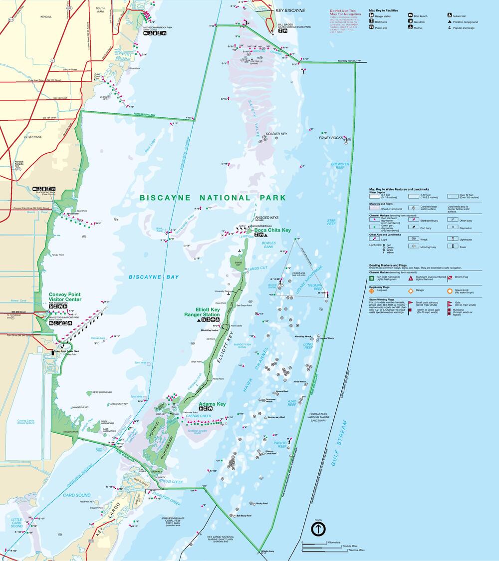 Biscayne National Park Map - Full Size 