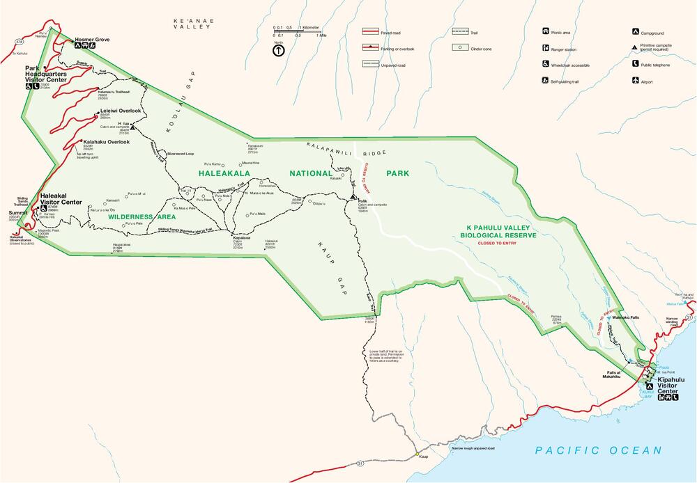 Haleakala National Park Map 