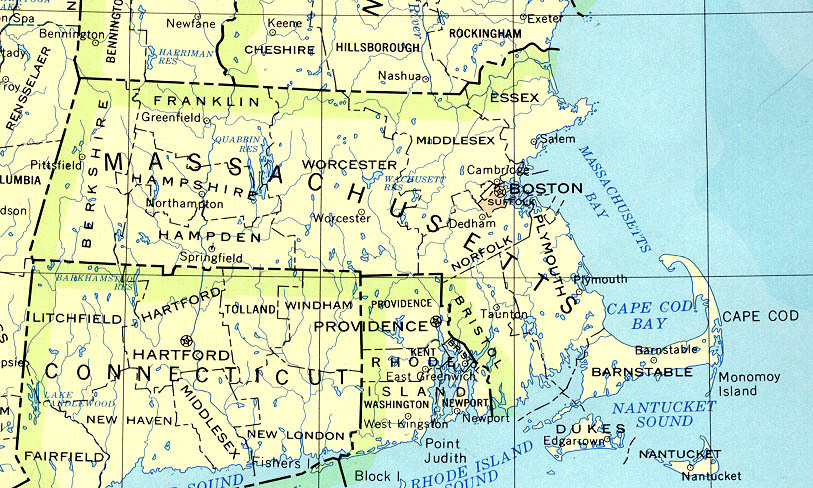 Political Map Of Massachusetts United States Full Size Ex 8251