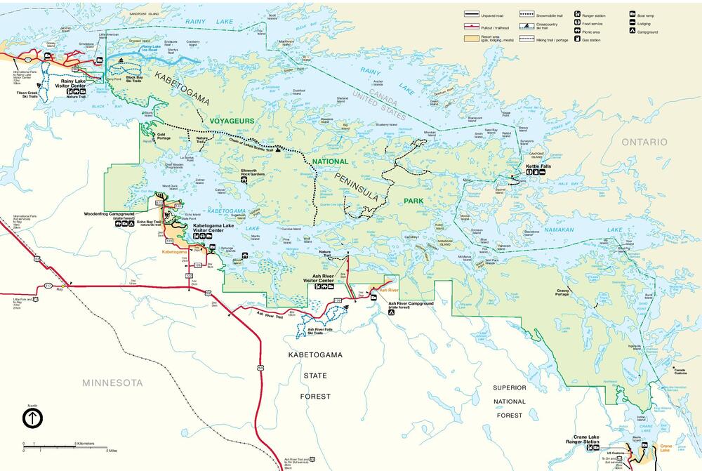 Voyageurs National Park Map - Full size | Gifex