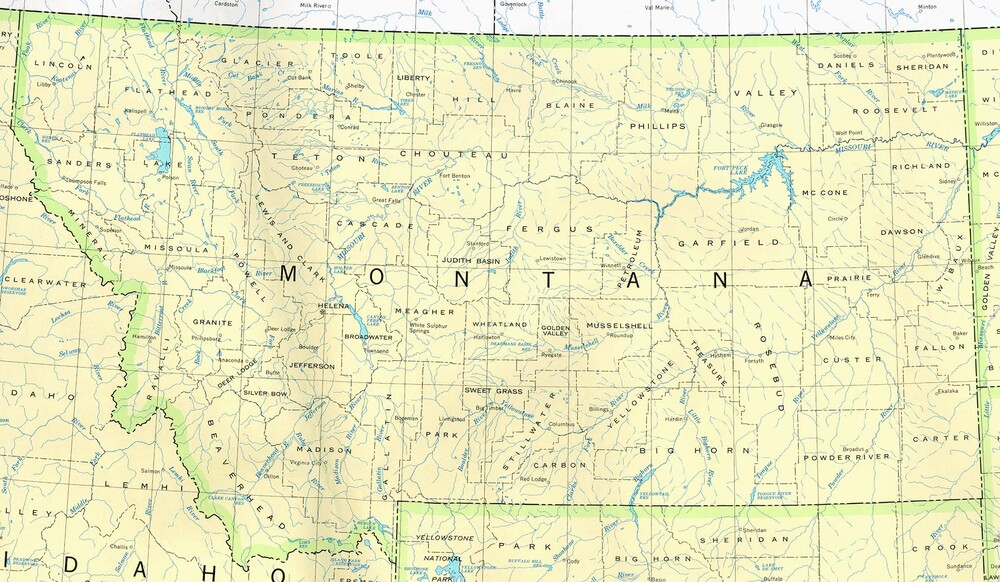 Political Map Of Montana United States Full Size Gifex