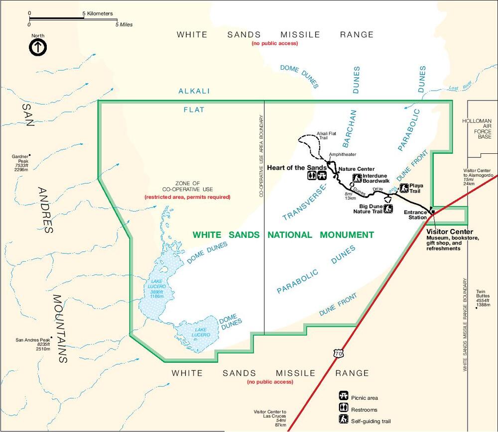 White Sands National Park Map White Sands National Monument Park Map - Full Size | Gifex