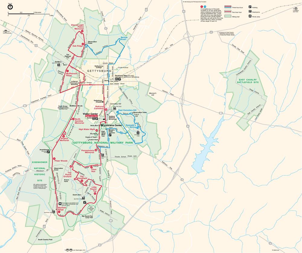 Gettysburg National Military Park Map - Full size | Gifex