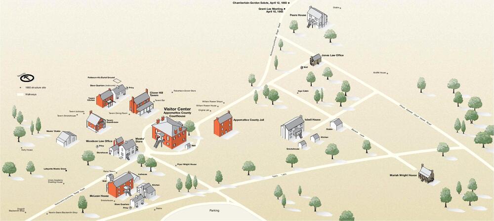 Schematic Map of Appomattox Court House Full size Gifex