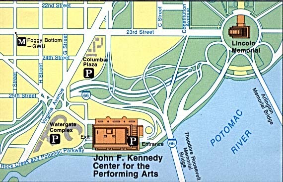 John F Kennedy Center For The Performing Arts Area Map 