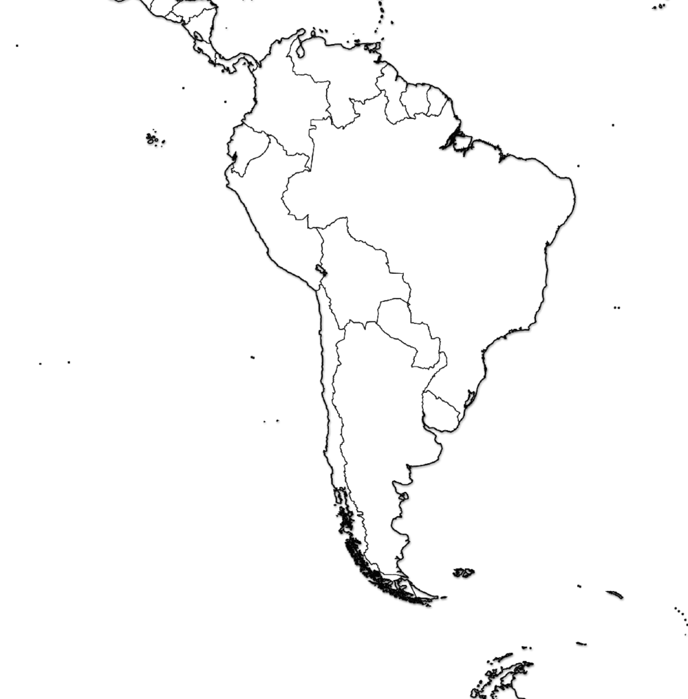 Mapa Mudo De América Del Sur Tamaño Completo Ex 0591