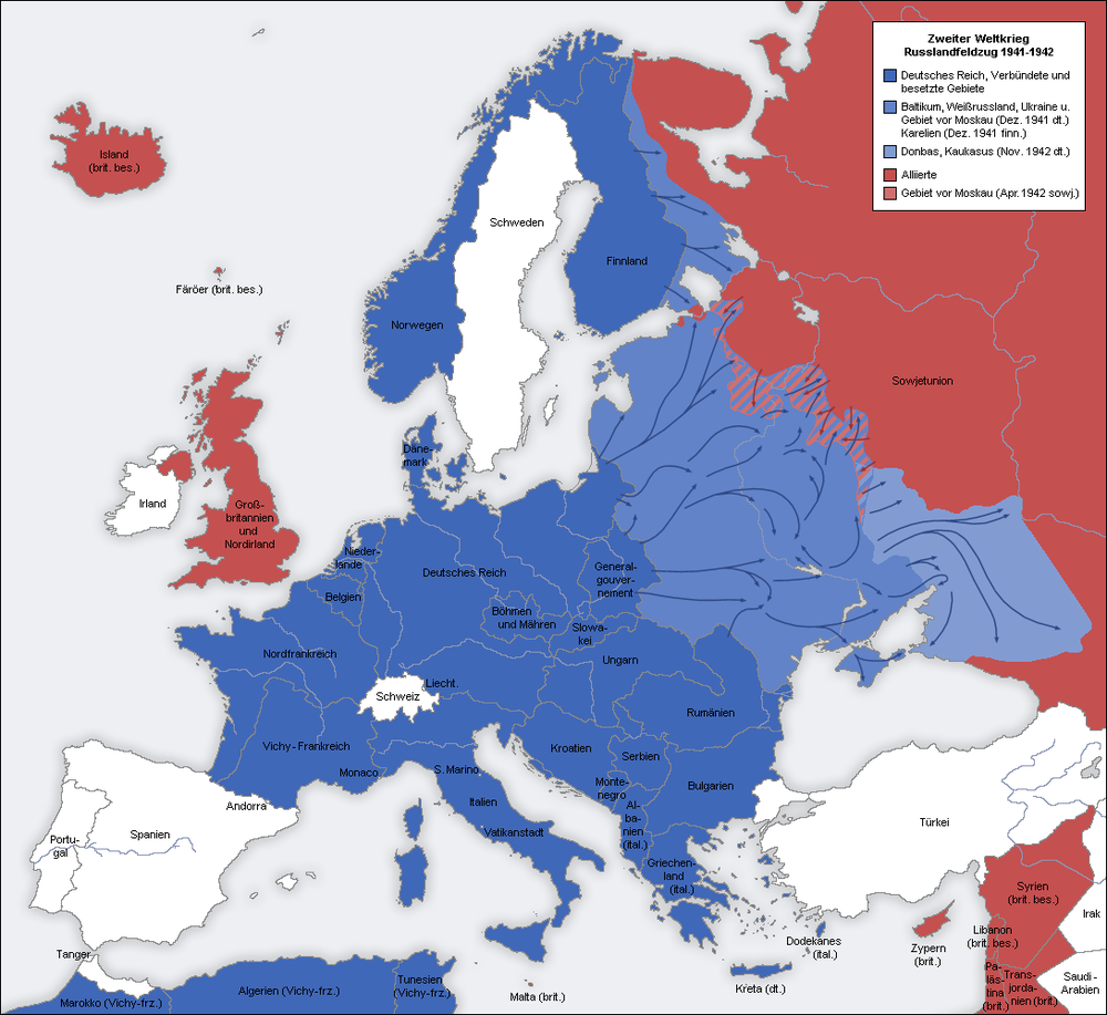 Segunda Guerra Mundial 1941-1942 - Tamaño completo | Gifex