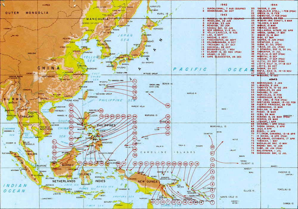La Segunda Guerra Mundial en el Pacífico 1942-1945 - Tamaño completo | Gifex