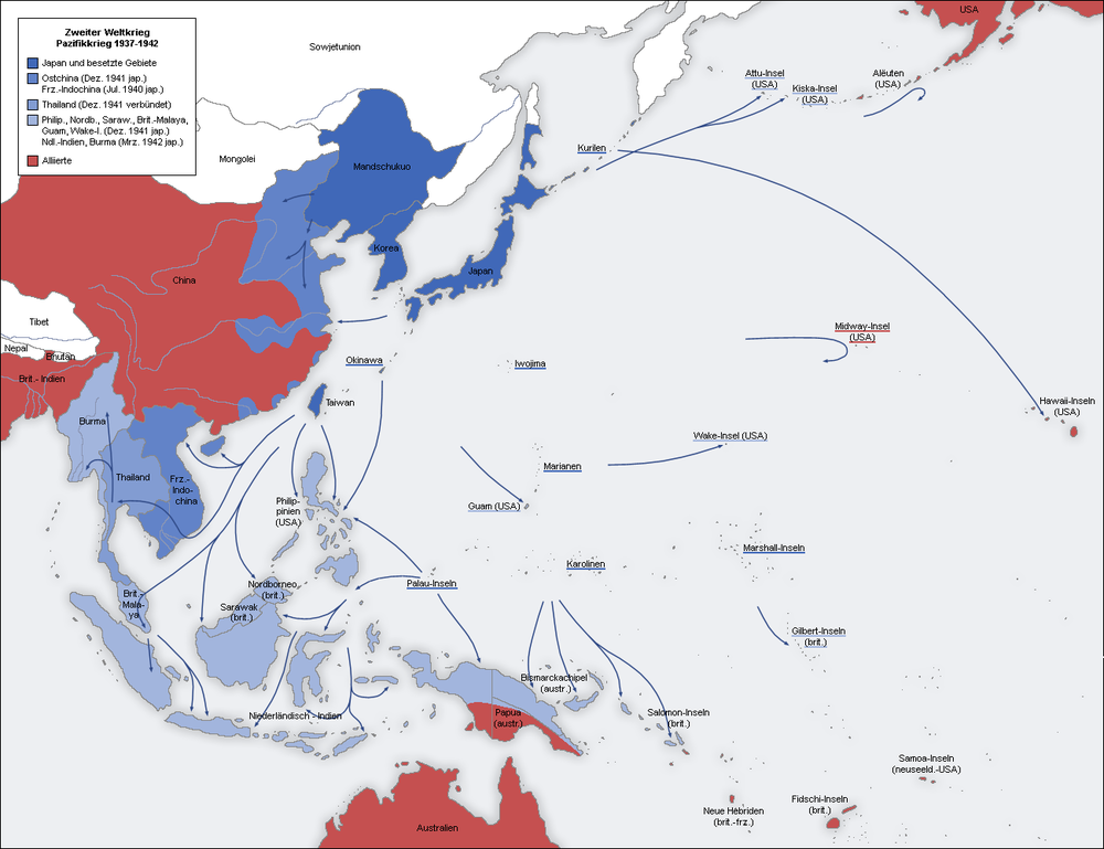 La Segunda Guerra Mundial en el Pacífico 1937-1942 - Tamaño completo | Gifex
