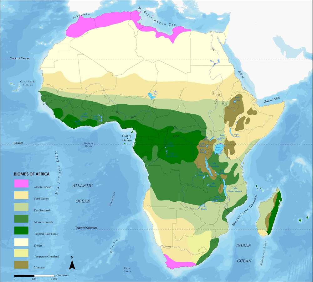 savanna africa map