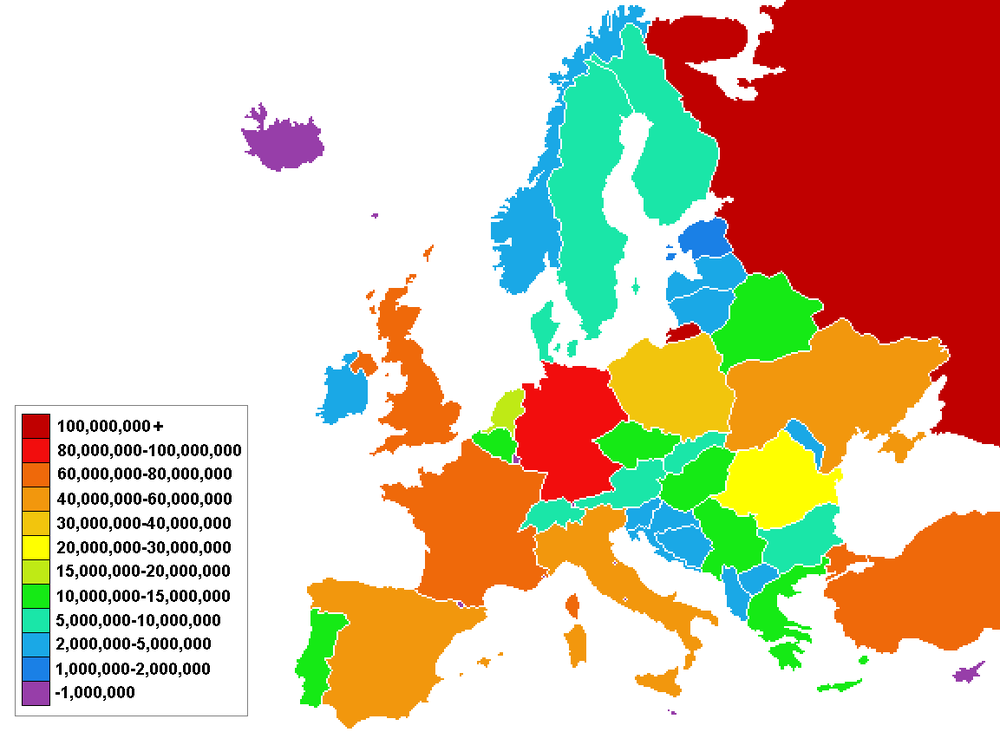 Прирост населения в странах европы. Плотность населения стран Европы карта. Карта плотности населения зарубежной Европы. Численность населения стран Европы на карте. Население стран Европы на карте.