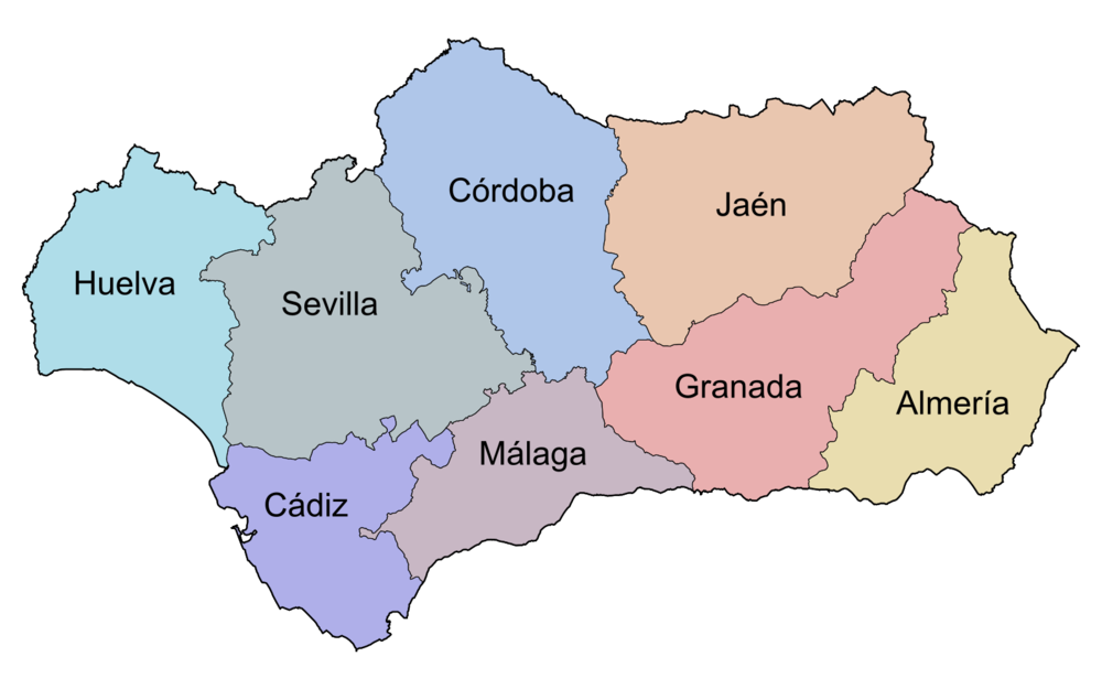 Provinces of Andalusia 2007 - Full size | Gifex