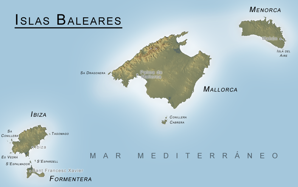 Physical Map Of The Balearic Islands 2006 Full Size Gifex   Physical Map Of The Balearic Islands 2006 