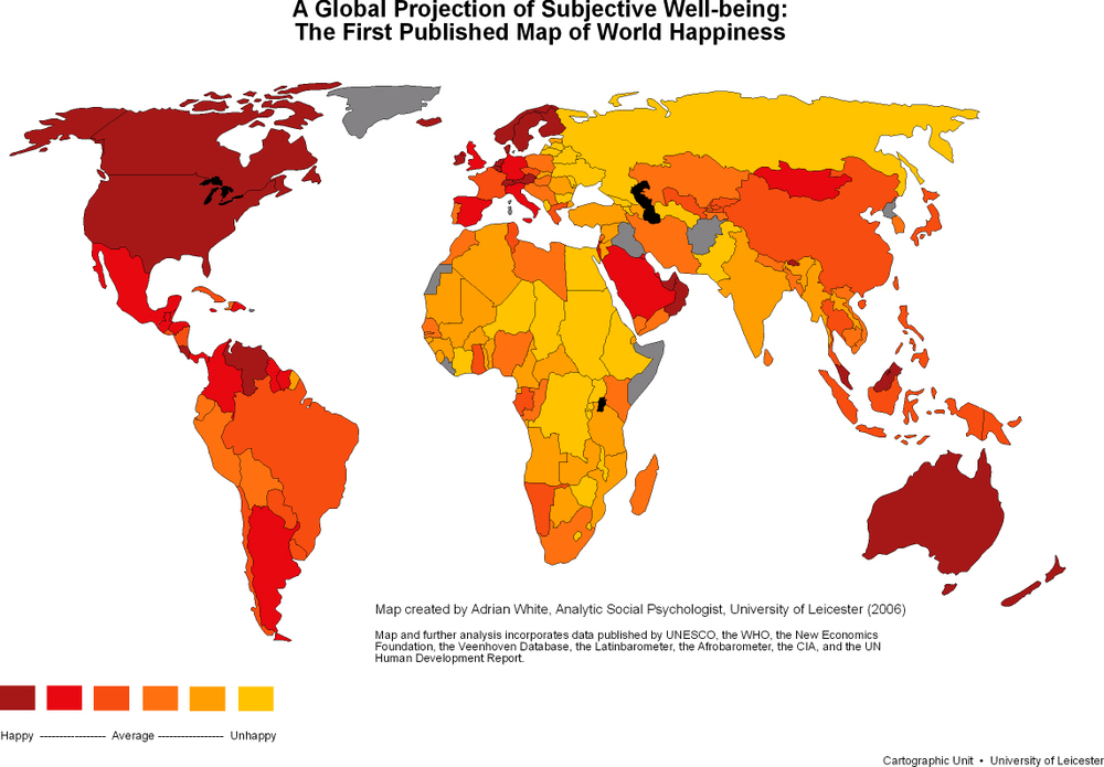 World happiness 2006 - Full size | Gifex