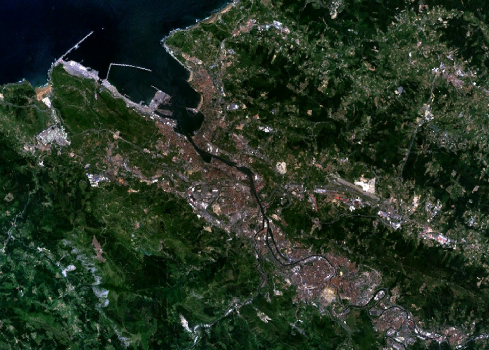 Satellite View Of The Bilbao Metropolitan Area 