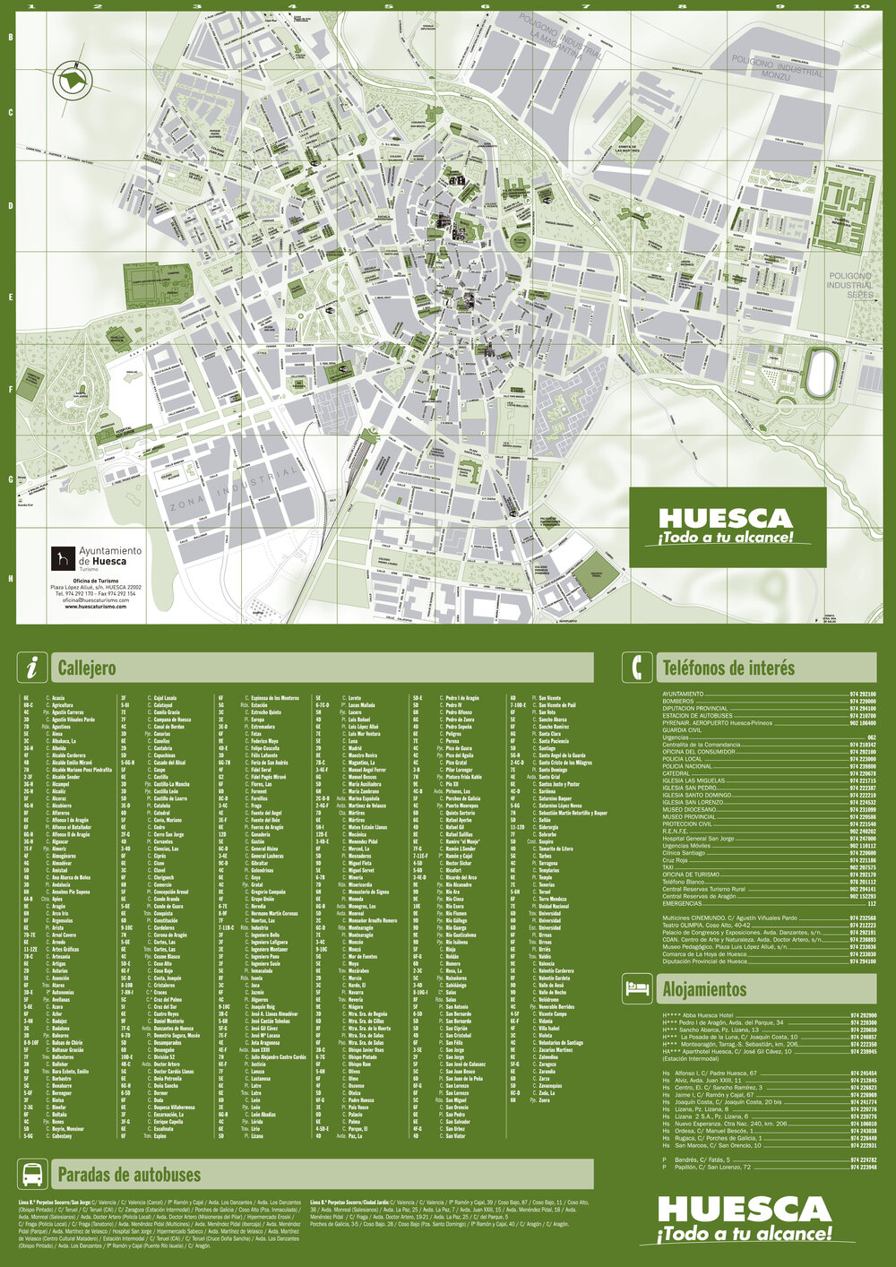 Huesca Map Full Size Ex