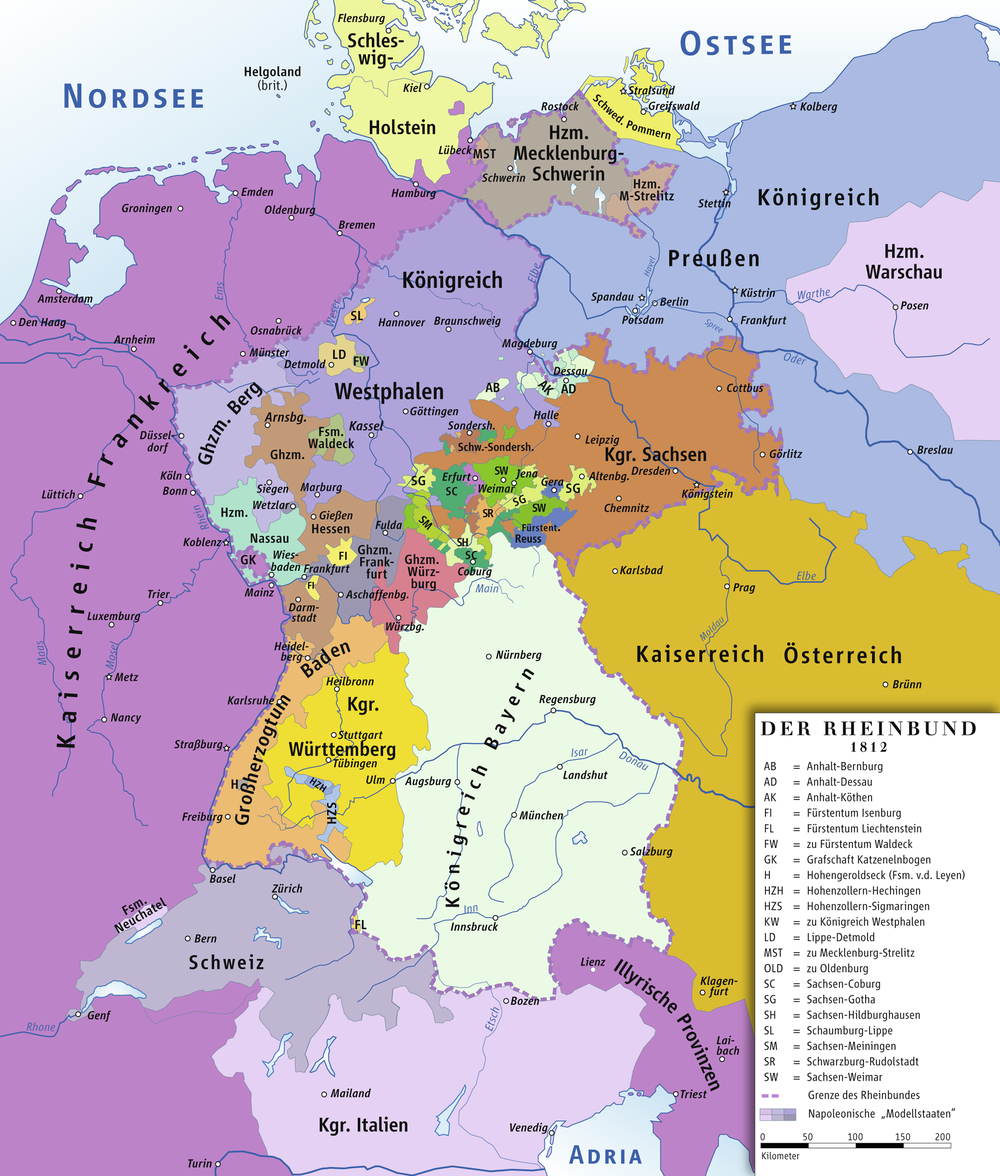 Confederation of the Rhine 1812 - Full size | Gifex