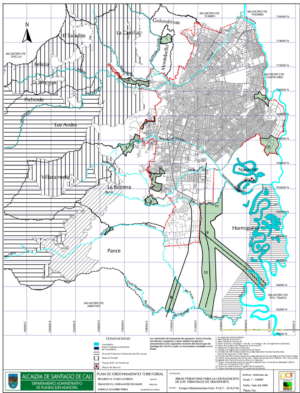 Transport terminals in Cali 2000 - Full size | Gifex