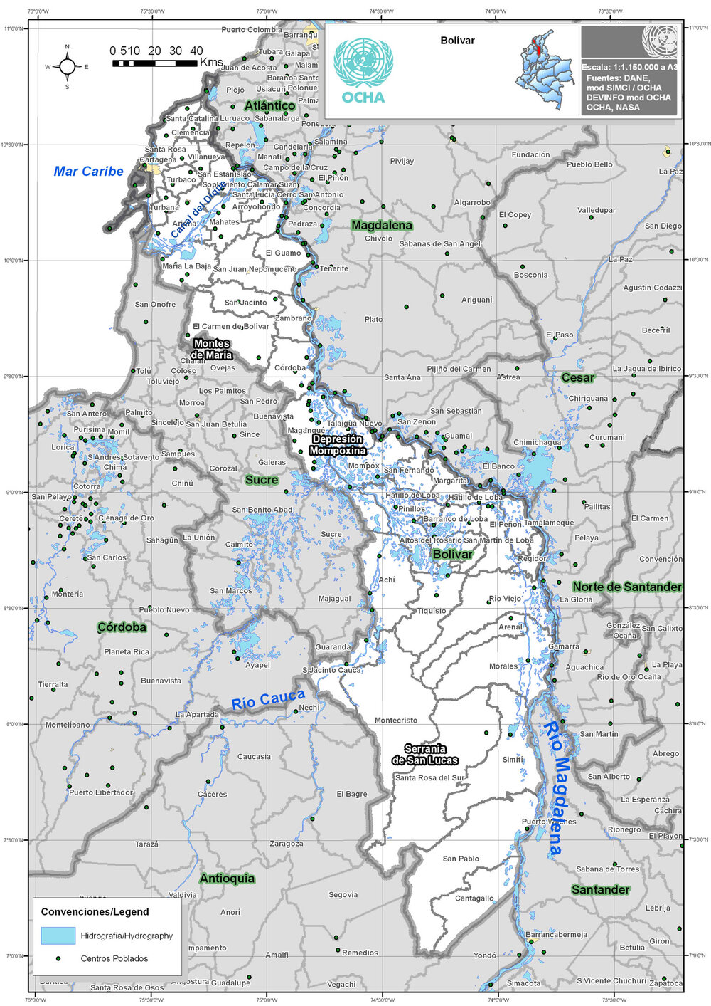 Bolívar map - Full size | Gifex