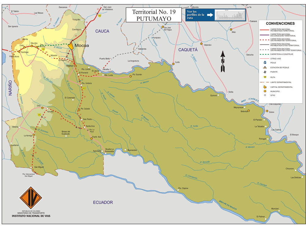 putumayo river map