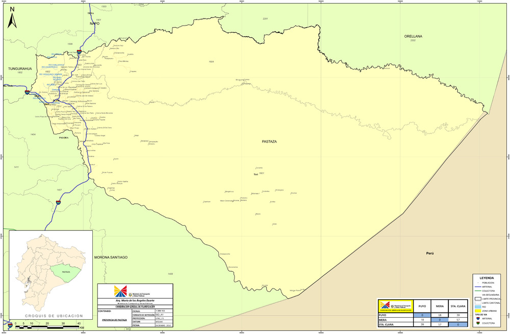 Map of Pastaza 2010 - Full size | Gifex