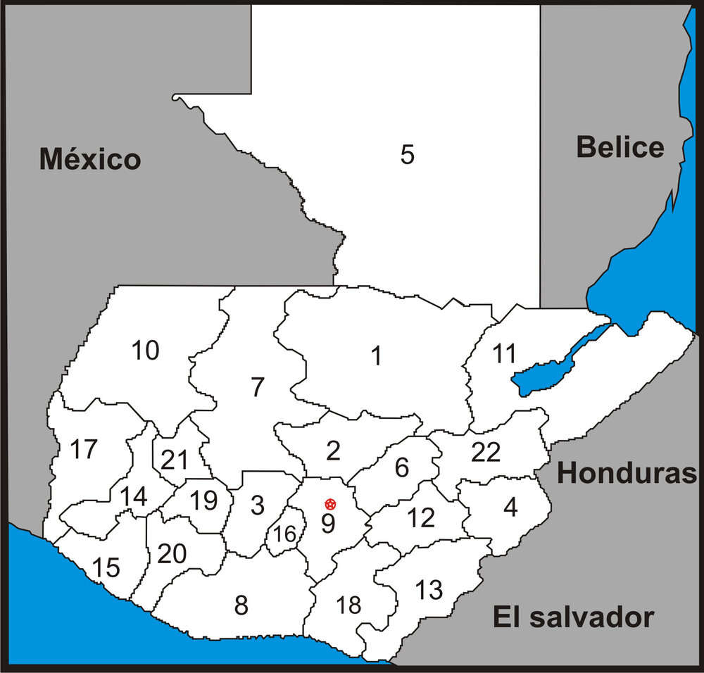 Los Departamentos De Guatemala 2010 Tamaño Completo Ex 1433
