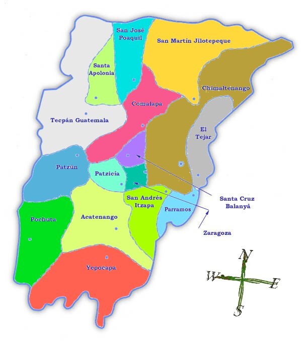 Political map of Chimaltenango - Full size | Gifex